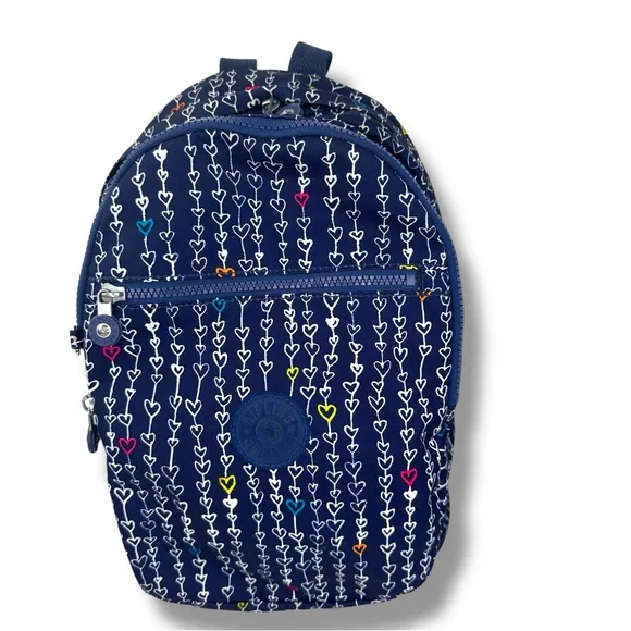 Kipling | Bags | Kipling Navy Blue Heart Pattern Backpack  display picture 1